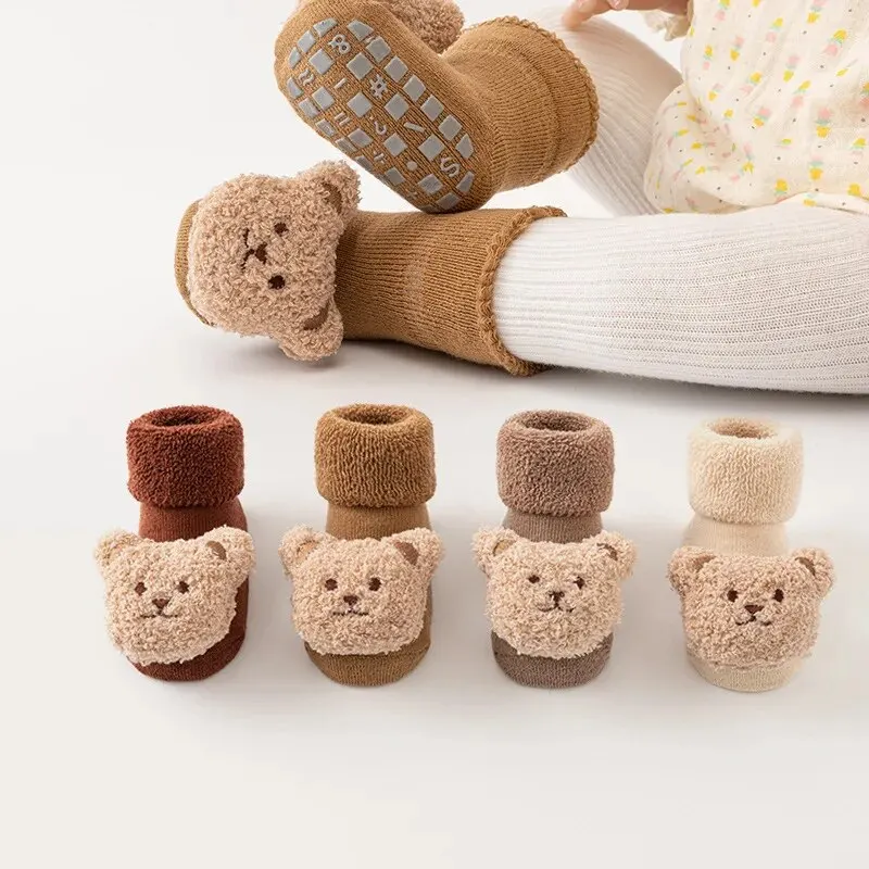 Unisex Baby Socks Non Slip - 가을과 겨울 패션 벨벳 두꺼운 부드러운