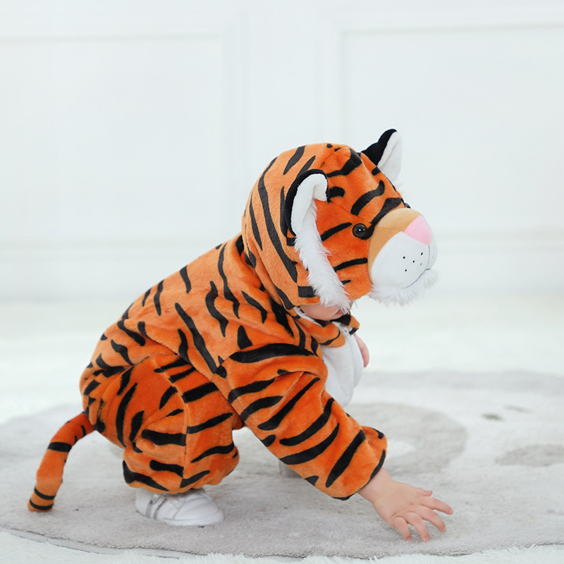 동물 호랑이 아기 옷 키구루미스 할로윈 코스프레 의상, - Cotton Baby Onesies Zipper 리뷰 및 가격